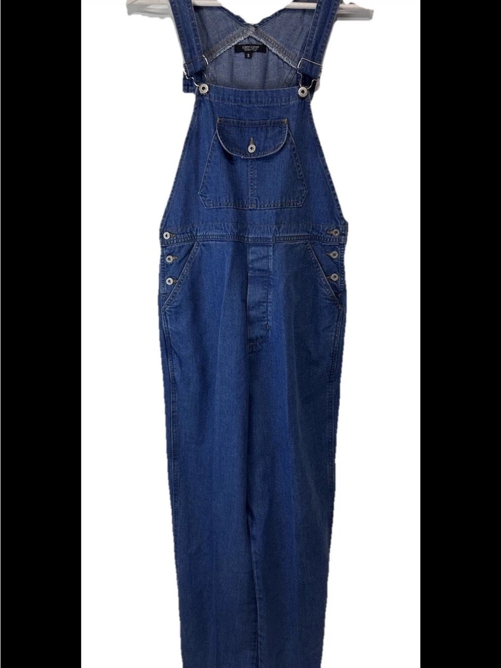 Karen Kane Denim Overalls w Pockets Inseam-32" Waist-34" Size S